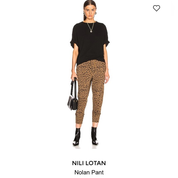 Nili Lotan Nolan sweatpants - Whiskey Leopard Print - Picture 3 of 9